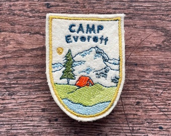 Custom Camping Patch, Personalised Embroidered Adventure Patch, Travel Gift