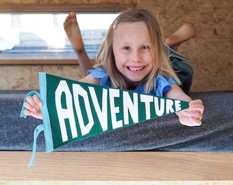 Adventure Pennant Flag, Outdoor Themed Kids Room Decor