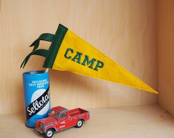 Mini Camp Pennant Flag, Camping Party Favors, Camp Decor