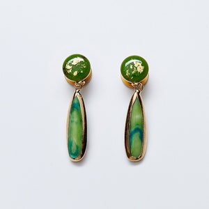 Elegante Jade Grün Plugs / 8g ,6g ,4g ,2g ,0g ,00g ,7/16,1/2 , 9/16 ,5/8 ,11/16 ,3/4 ,1 Zoll Ohrringe Gauges