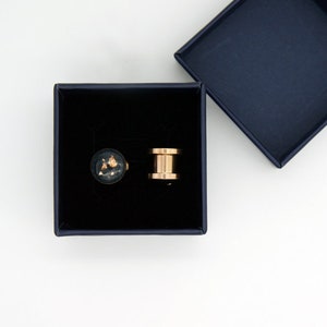 Swarovski Crystal Men Ear Gauges Plugs , size from 8g up to 1 inch
