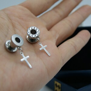 8 Paar 00g 7/16 1/2 9/16 5/8 3/4 7/8 1 Zoll Stahl Single Flare Tunnels Ohr Stretching Kit Plugs Gauges Metall Silber Leichtgewicht 00g-2 - Österreich