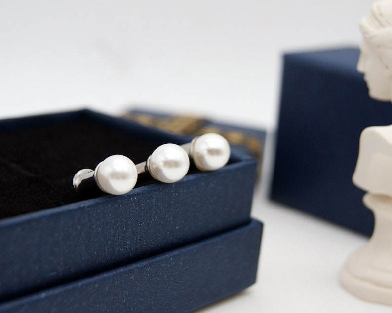 Pearl Ball Plugs Wedding Plugs Double Flare Plugs Tunnels 12g Etsy