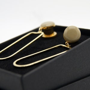 Boucles d&#39;oreilles pendantes géométriques/8 g, 6 g, 4 g, 2 g, 0 g, 00 g, 1/2, 9/16, 5/8, 11/16, 3/4, 1 pouce