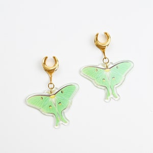 Butterfly Ear Gauges, Cute Ear Saddle , Funny Design for Piercing Earlobe ,Ear Plugs for Fun(2g-30mm)