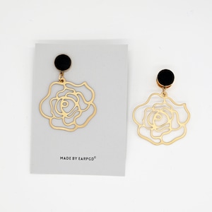 Rose Dangle Plugs /8g ,6g ,4g ,2g ,0g ,00g ,1/2, 9/16 , 5/8 ,11/16 ,3/4 ,1 inch Earrings Gauges