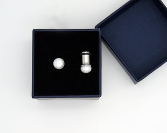 Pearl Wedding Ear Plugs,Tunnels for Gauges in Gold/Rose Gold Color, size available in 12g ,8g,6g,4g,2g,0g,00g,1/2inch,9/16inch