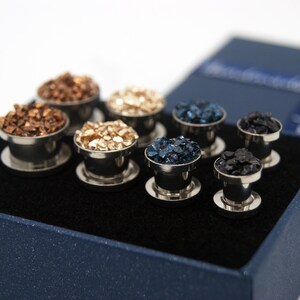 Druzy Ear Plugs Gauges  2g, 0g,00g, 1/2&quot;, 9/16&quot;, 5/8&quot;, 3/4&quot;, 1&quot; Simple Elegant Ear Gauges