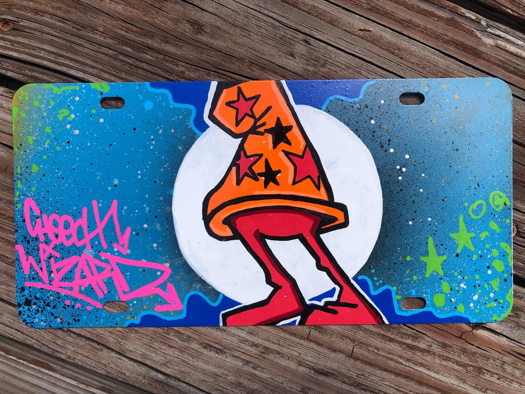 Graffiti Cheech Wizard License Plate - Etsy