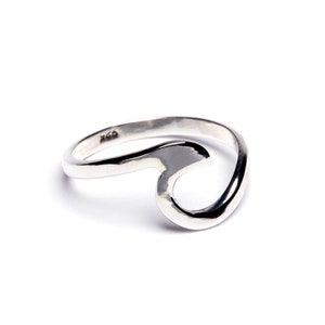 Wave Ring Sterling Silver, Handmade, Simple Jewellery Minimal Design, Surfer Ring, Friendship Ring, Gift Boxed + Gift Bag SR8