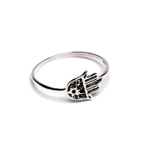 Hamsa Ring Sterling Silver, Handmade,Star Of David Jewellery, Spiritual Ring, Hand of Fatima Ring, Gift Boxed + Gift Bag SR13