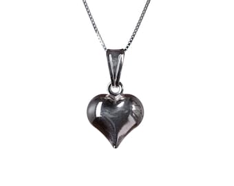 Sterling Silver Dainty Heart Necklace Handmade Free UK delivery Gift box and Gift bag included Simple Jewellery Minimal Elegant