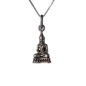 Sterling Silver Buddha Pendant Necklace Spiritual Jewellery Yogi Jewellery Buddhist Handmade Free delivery