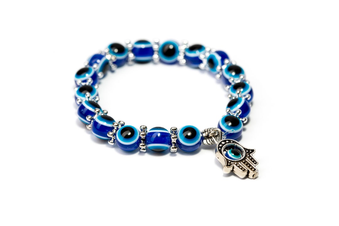 Protection Hamsa Evil Eye Bracelet Hand of Fatima Spiritual - Etsy UK