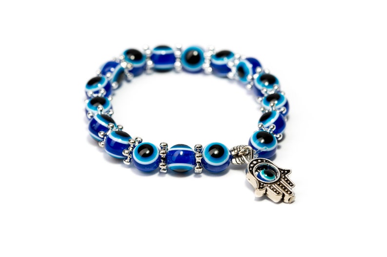 Protection Hamsa Evil Eye Bracelet Hand Of Fatima Spiritual Lucky Unisex Evil Eye Jewellery Giftbag  Free UK Delivery 