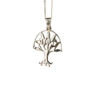 Sterling Silver Tree of Life Pendant Necklace Spiritual Jewellery Yogi Jewellery Handmade Free UK delivery