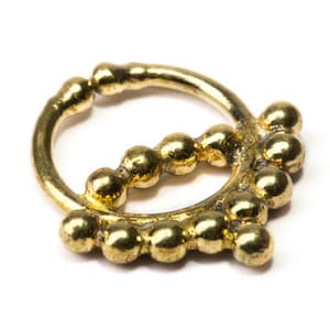 Septum Ring Brass Nickel Free Septum Fake Septum Tribal Jewelery Indian Nose Ring B34 Gift Boxed and Gift Bag Free UK Delivery