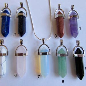 Crystal Point Healing Crystal Choker Necklace Amethyst Lapis Rose Quartz Aventurine 16 18 20 22 24 30  Unisex Free UK Shipping + Gift Bag D1