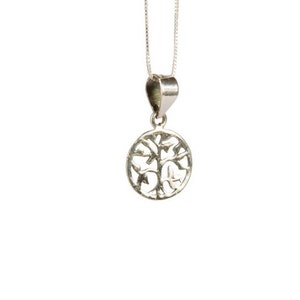 Sterling Silver Dainty Tree of Life Pendant Necklace Spiritual Jewellery Handmade Free UK delivery