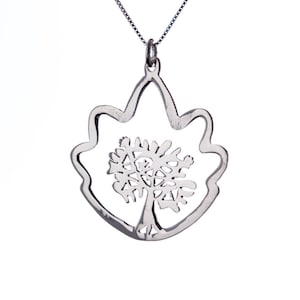 Sterling Silver Tree of Life Pendant Necklace Spiritual Jewellery Yogi Jewellery Handmade Free delivery