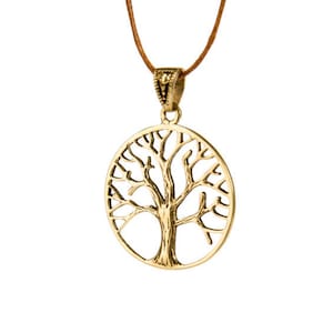 Tree of Life Circle Pendant On Cord Adjustable Necklace Spiritual jewellery Yogi Jewellery  Handmade Free UK delivery CH2