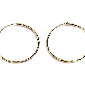 Thin Circle Hammered finish Hoop earrings handmade, Brass, Minimal Hoops  Boho Earrings, Gift boxed, Free UK post