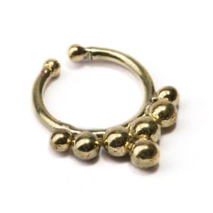 Septum Ring Brass Nickel Free Real & Fake Septum Tribal Jewelery Indian Nose Ring B3 Gift Boxed and Gift Bag Free UK Delivery