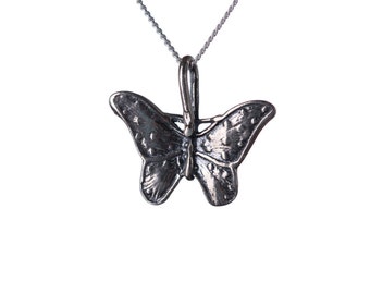 Sterling Silver Dainty Butterfly Pendant Necklace Handmade Free UK delivery Gift box and Gift bag included