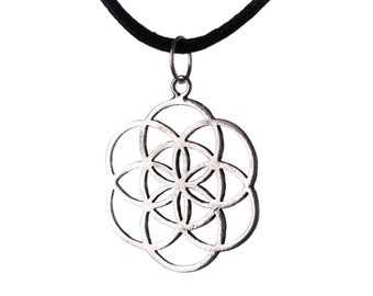 Seed of Life Pendant On Adjustable Cord Necklace Spiritual jewellery Yogi Jewellery Geometry Jewellery Handmade Free UK delivery WBP1