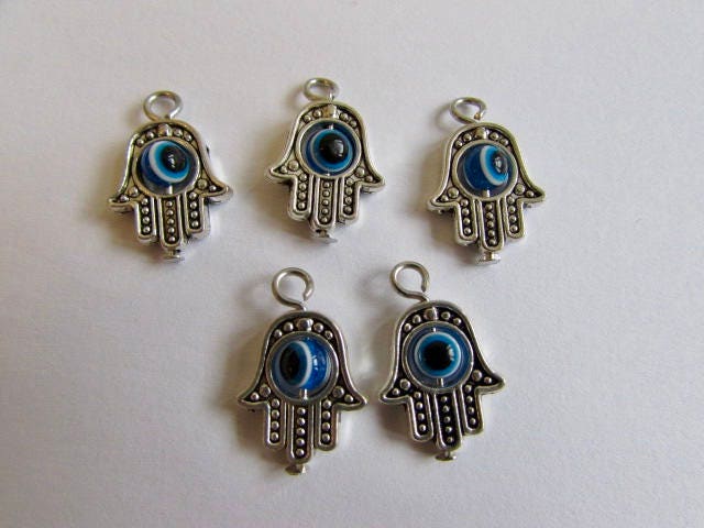 Hamsa Hand Charms Spacer Beads Jewellery Making Protection