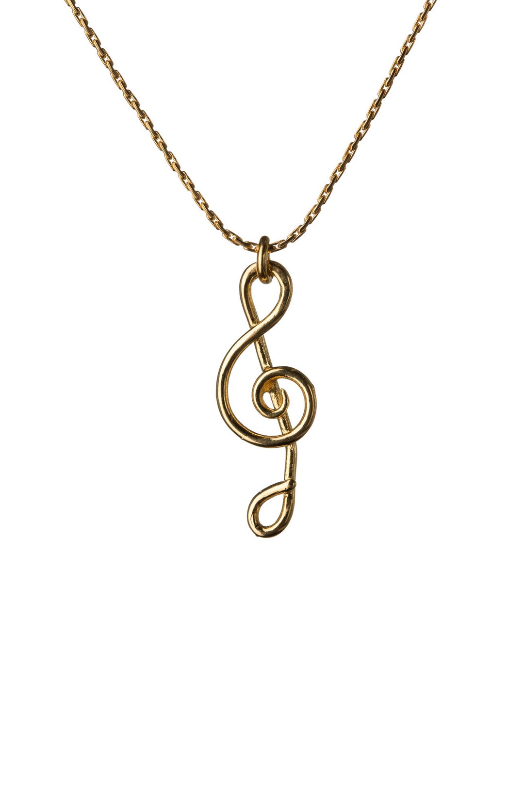 Treble Clef Necklace 14K Gold Filled Pendant Necklace Music Note