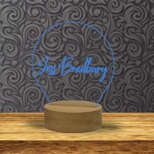 Personalised LED Night Light - Colour Changing Custom Engraved Name Lamp | Night Light Lamp | Unique Present and Gift