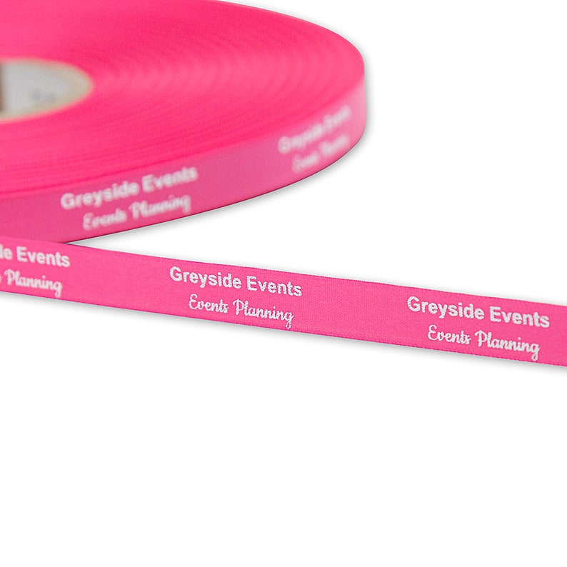 Personalised Satin Ribbon, Gift Wrapping, Birthdays, Weddings, Anniversary, Customised Ribbon, 10mm Satin Ribbon, Corporate Branding Ribbon image 10