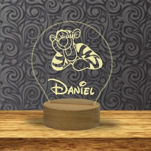 Personalised LED Night Light - Custom Engraved Name Lamp | Night Light Lamp | Kids Night Light | Unique Present and Gift