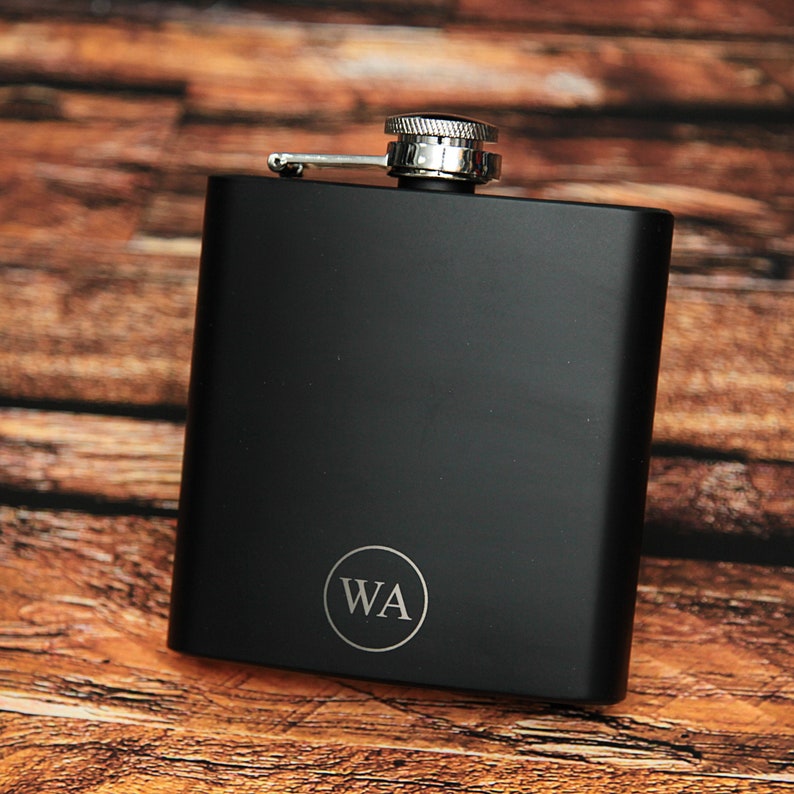 Engraved flask