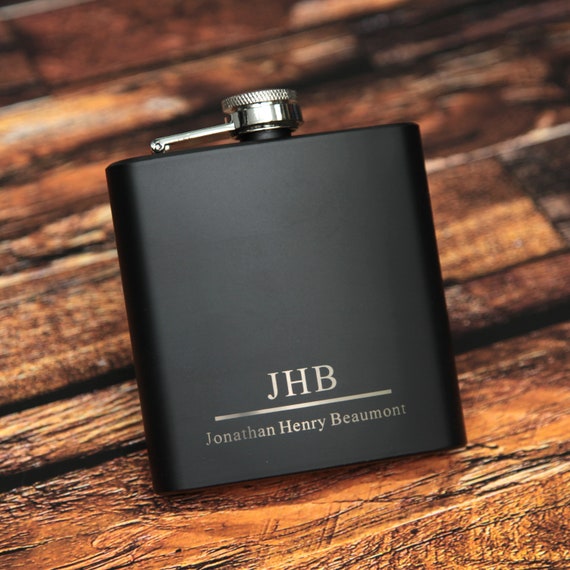 Personalised 3oz Silver 21st Birthday Hip Flask In Silk Gift Box Gifts Ideas For Bday Presents Men Women Boys Girls Him Her Pink Blue - UK - Foto 9