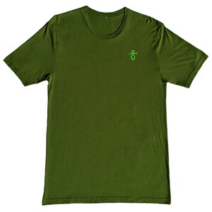 Organic Hemp T-Shirt Origin Glyph Green Sustainable Clothing image 2