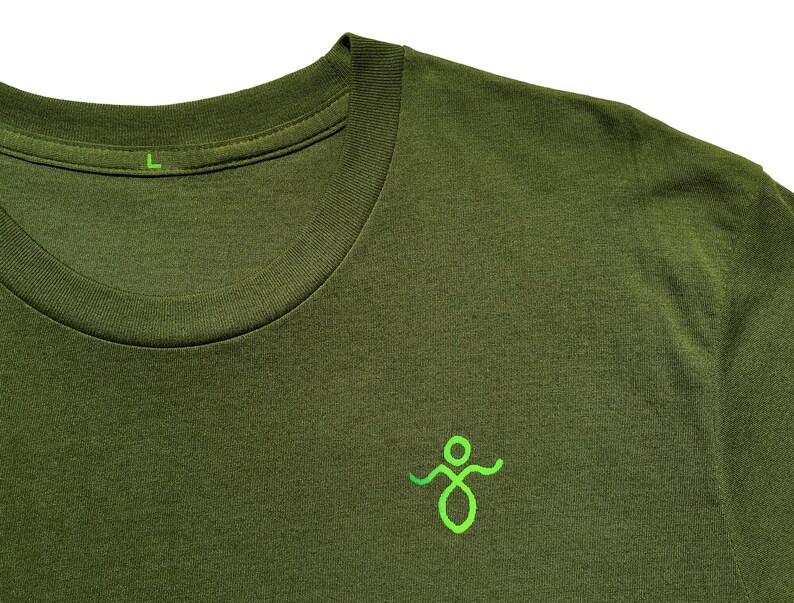 Organic Hemp T-Shirt Origin Glyph Green Sustainable Clothing image 3