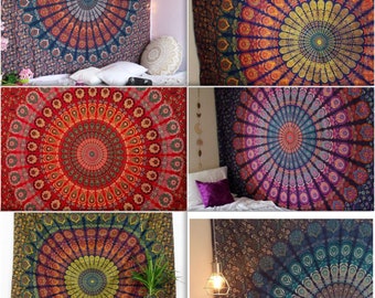 Bohemian Mandala Tapestry Medallion Floral Tapestries Boho Hippie with Dotted Daisy Tapestry for Bedroom 59.1 x 82.7 inches Bohemian Mandala Tapestry Medallion Floral Tapestries Boho Hippie with Dotted Daisy Tapestry for Bedroom 59.1 x 82.7 inches