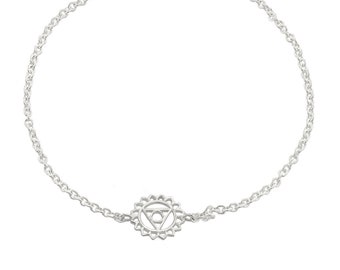 THROAT CHAKRA Bracelet | Sterling Silver Filigree Chain Bracelet