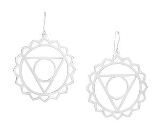 THROAT CHAKRA | Sterling Silver Earrings