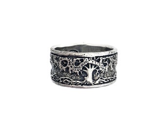 Tree of Life Filigree Ring in Sterling Silver