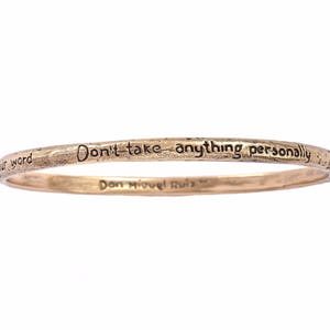 The Four Agreements Reminder Bangle (bronze)