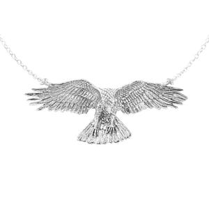 Raven necklace in Bronze with Silver Chain