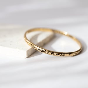 The Four Agreements Bangle (brass)