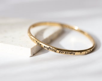 The Four Agreements Bangle (brass)