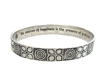 Happiness "Grompol" Batik Bangle in Sterling Silver