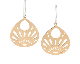 JOY | Small Shine Your Light Earrings in Bronze and Sterling Silver