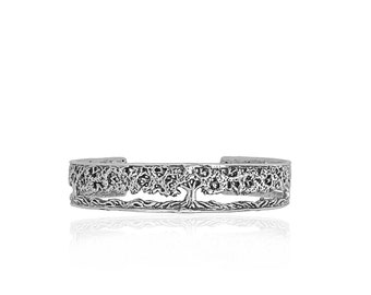 Tree of Life Filigree Cuff Bracelet