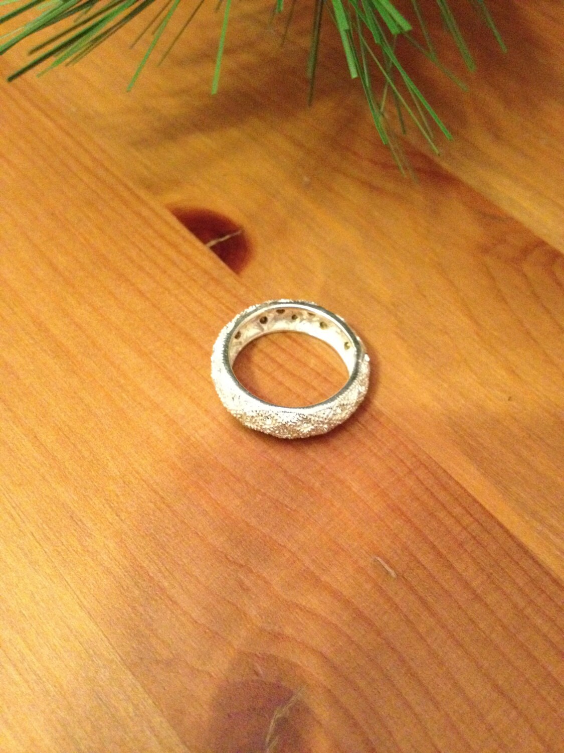 Shiny Silver Ring Diamond Cut Vintage Shiny Metal Sparkly Etsy